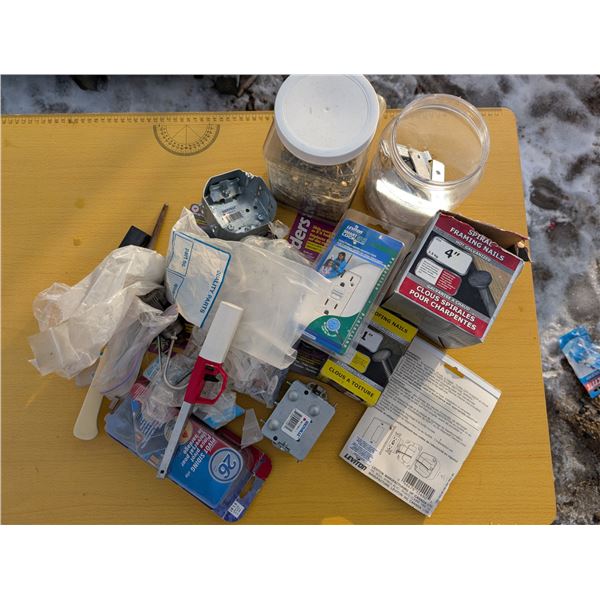 Box of Misc. Tool/Tool hardware as Shown