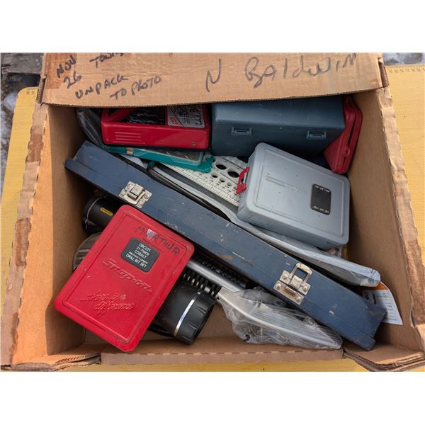 Box of Misc. Tool/Tool hardware as Shown