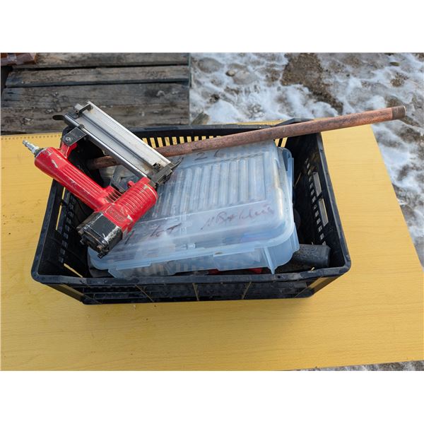 Box of Misc. Tool/Tool hardware as Shown