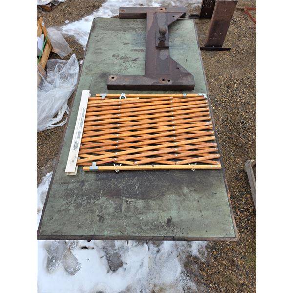 Table , baby gate and ball hitch- table is 72" by 36" by 30"H