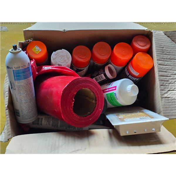 Box of misc spray coatings