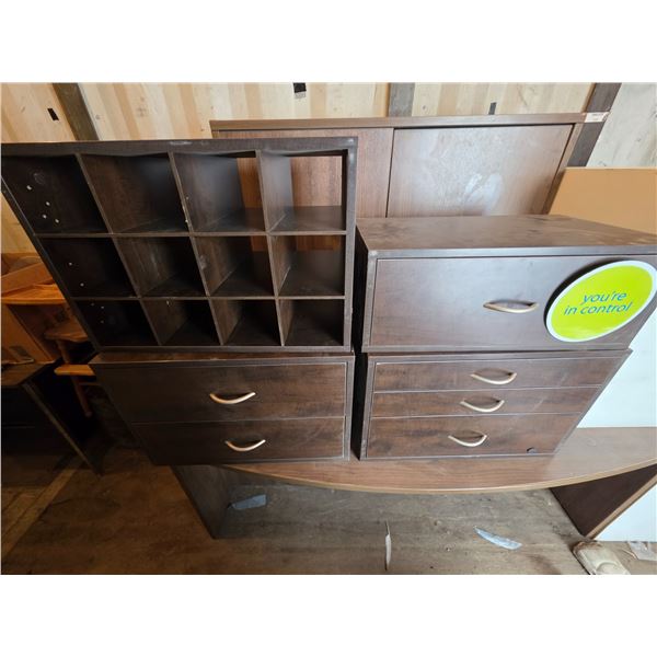 4 cubicle drawers- 24" by 14" by 16"H