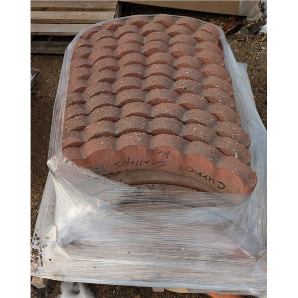 Pallet of Curved Scallops Bricks 25"