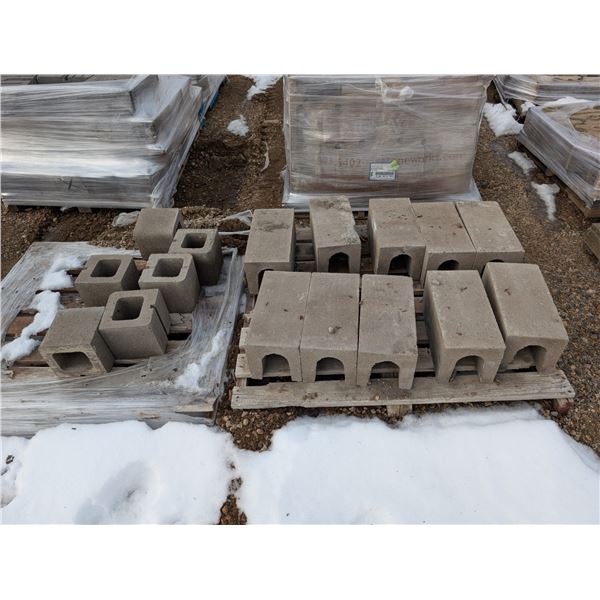 (2) Pallets of Extra Concrete Bricks