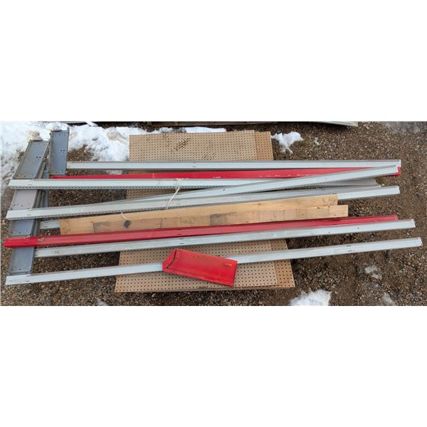 Lot of Peg Boards And Metal Racking