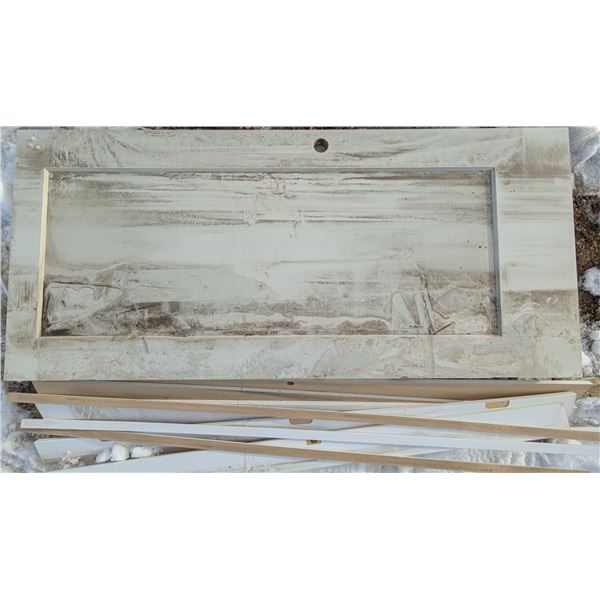 (2) White Doors w/ Installments and Extra Parts 80"x36" For Door