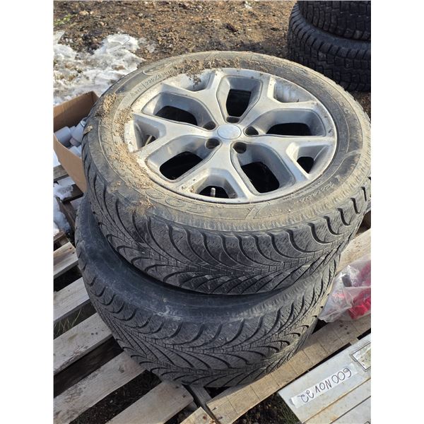 3 tires with kia rims- 235/55R19