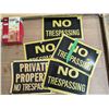Image 4 : Lot of "No Trespassing" Signs and Misc. light Bulbs as Shown