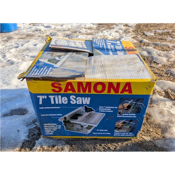 Samoa 7" Tile Saw w/ original Box (not Tested)