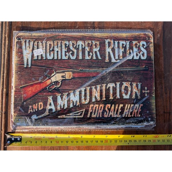 Winchester Rifles Sign 12"x8"