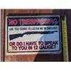 Image 2 : No Trespassing Sign 12"x8"