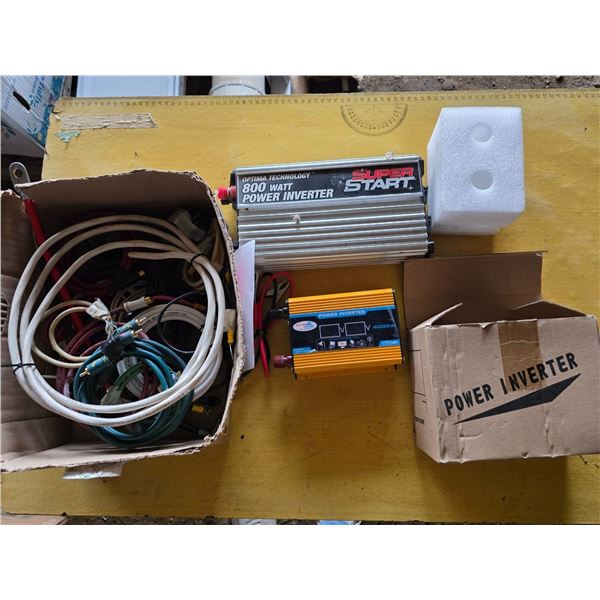 2 power inverters and misc cords
