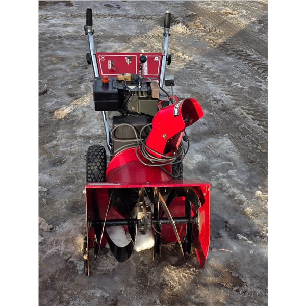 Gas powered snow blower- works good