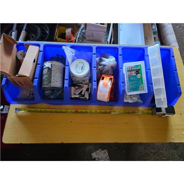 Parts organizer with electrical hardware