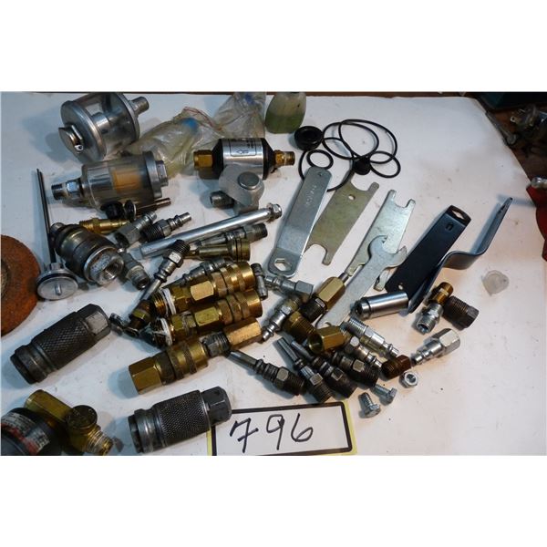 Misc air fittings, oiler, filters , gauge