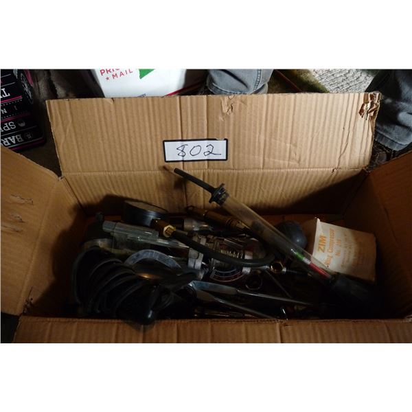 cylinder hone 2 to 7 inch, 1/2 inch impact gun, 3/8 inch air ratchet, compression tester, remote sta