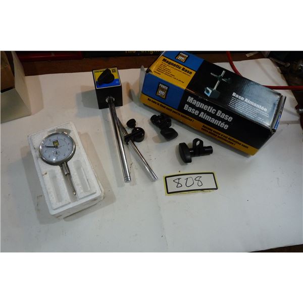 Magnetic base and dial indicator