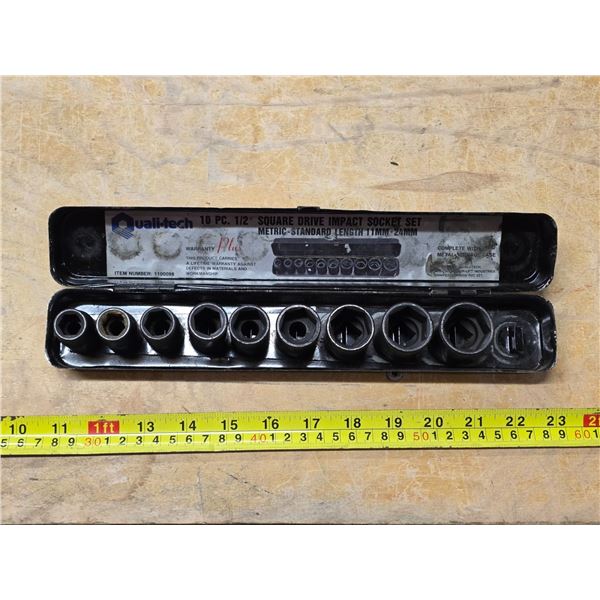 Qual tech 1/2 " square Drive impact socket set