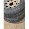 Image 2 : 2 Trailer tires and rims 175R13LT  Used very little