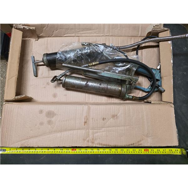 Greese guns and suction pump