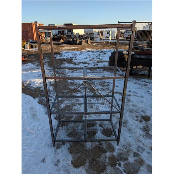 Metal Fold out Storage Shelf/Rack 59"cx36"x18"