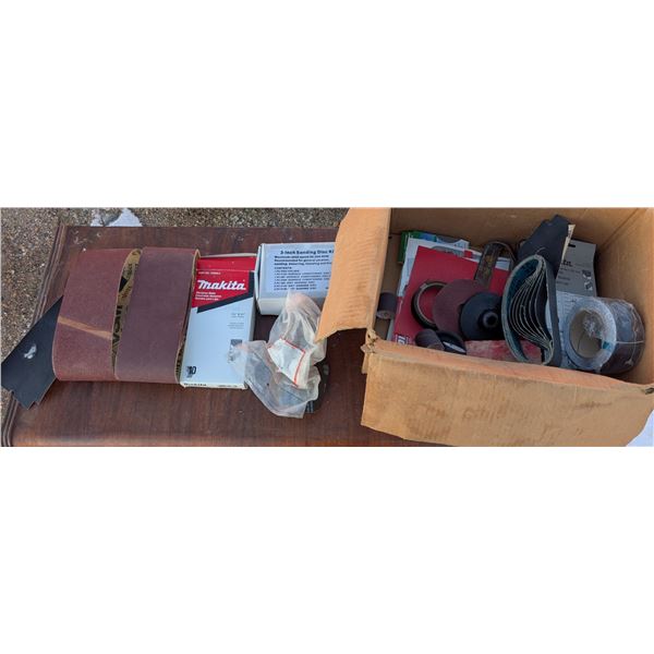 Box of New Sand Papers and etc. As Shown