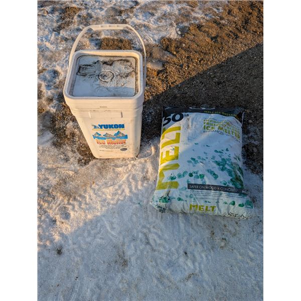 Sealed Bag and Container Of Snow Melter
