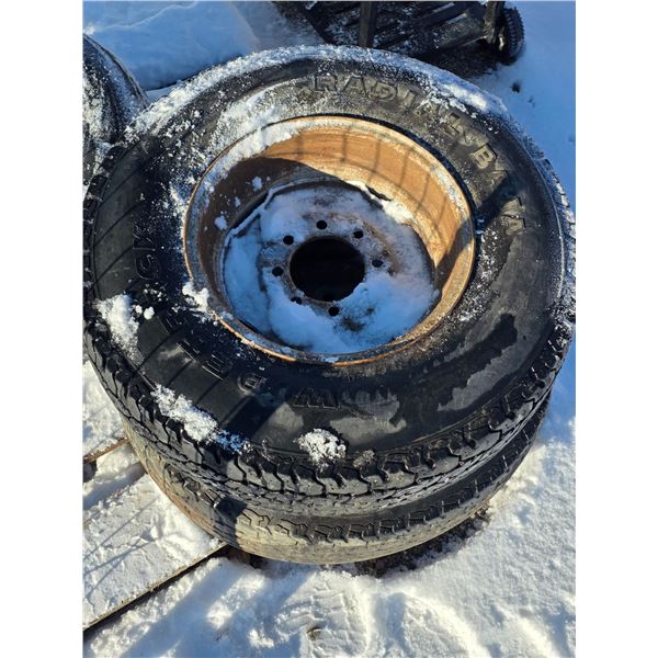 2 radial Baja tires and rims- LT235/85R16