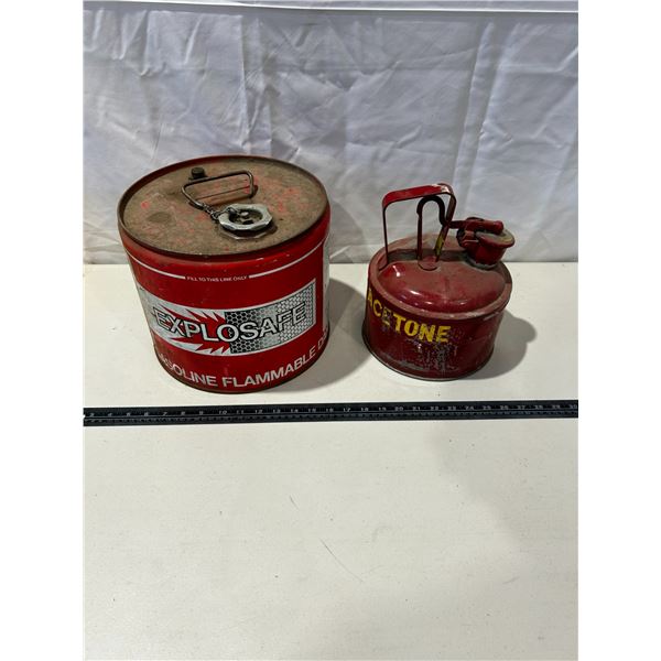 2 Vintage fuel containers