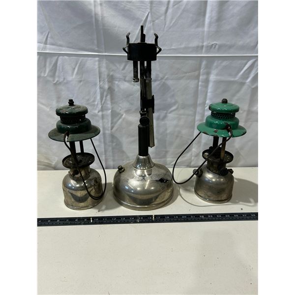 Vintage Coleman lanterns 1927, 1939 & 1950 (missing parts)