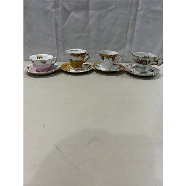 2 Vintage Japan teacups and saucers & 1 Vintage Occupied Japan teacup and saucer