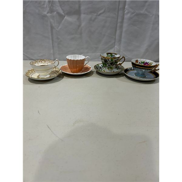 2 Vintage Castle teacups and saucers & 1 Vintage Hammersley teacup and saucer & 1 Vintage Susie Coop