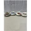 4 Vintage teacups and saucers (Castle, Duchess, Belle & Collingwoods)