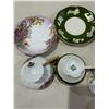 Image 2 : 4 Vintage teacups and saucers (2 Castle, 1 Tuscan and 1 Salisbury)