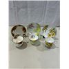 3 Vintage Royal Albert teacups and saucers with stands