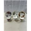 3 Vintage Royal Albert teacups and saucers with stands