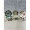 2 Vintage Shafford teacups and saucers & 1 vintage Hammersley teacup and saucer