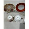 Image 2 : 2 Vintage Aynsley teacups and saucers & 1 Vintage Roslyn teacup and saucer