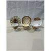 3 Vintage teacups and saucers (Royal Halsey, Royal Crown, Royal Vale)