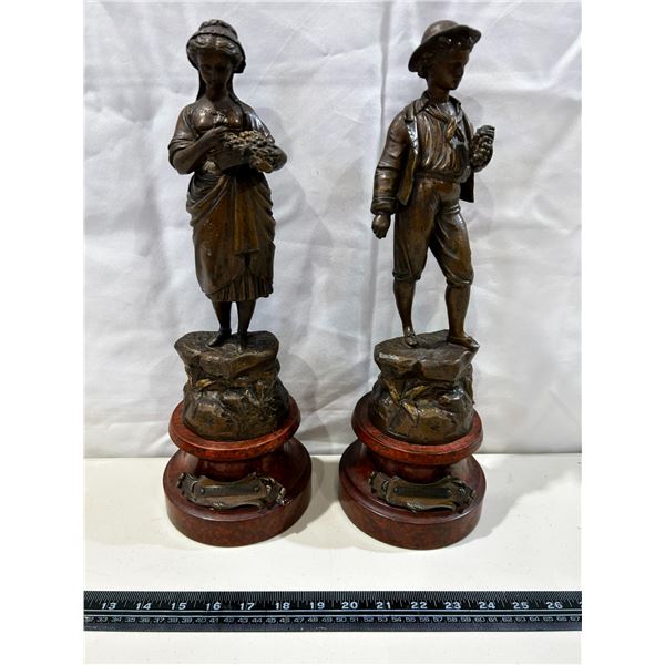 "Vendageuse" and "Vendange" statues by Par Moreau