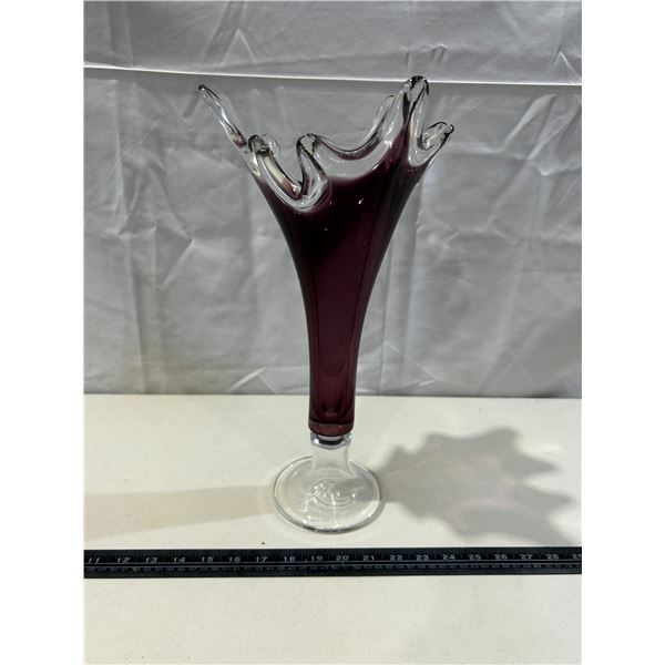 Purple Murano Vase (small flea bites on bottom edge)