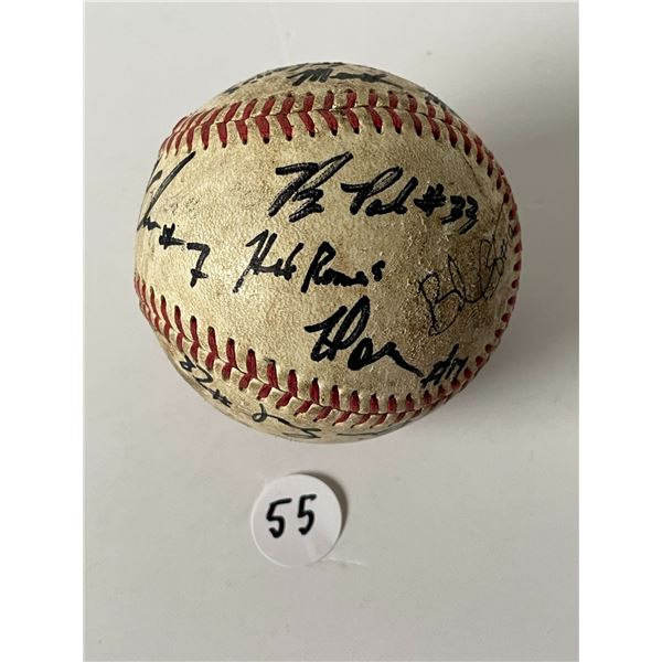 2001 Sonoma County Crushers team signed game baseball – Western Baseball league