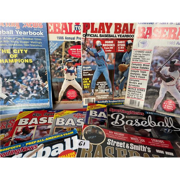 Vintage baseball magazines – 11 issues from the 80’s to the 2000’s