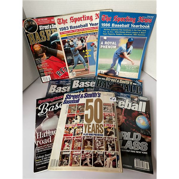 Vintage baseball magazines – 9 issues from the 80’s to the 2000’s