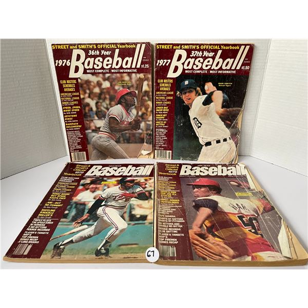 Vintage Baseball magazines – 4 Street & Smith’s issues from the 1970’s