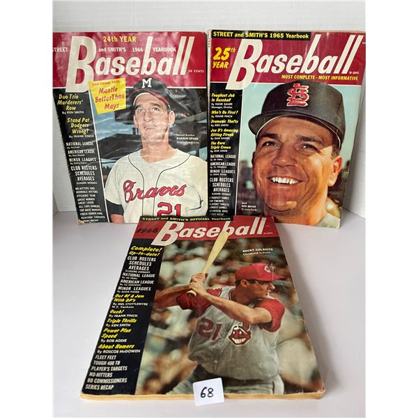 Vintage Baseball magazines – 3 Street & Smith’s issues from the 1960’s