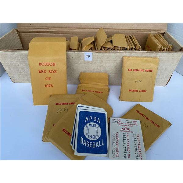 APBA baseball cards – 1975-76 teams
