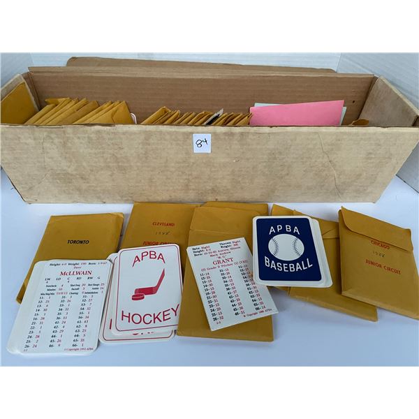 APBA baseball & hockey cards – mixed 1988 teams