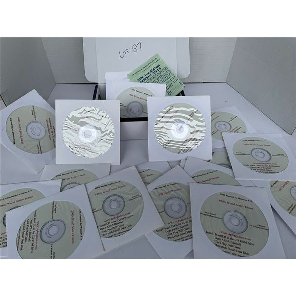 APBA baseball CD ROM’s – World Series Teams from the 1910s, 1930s, 1950s and many 