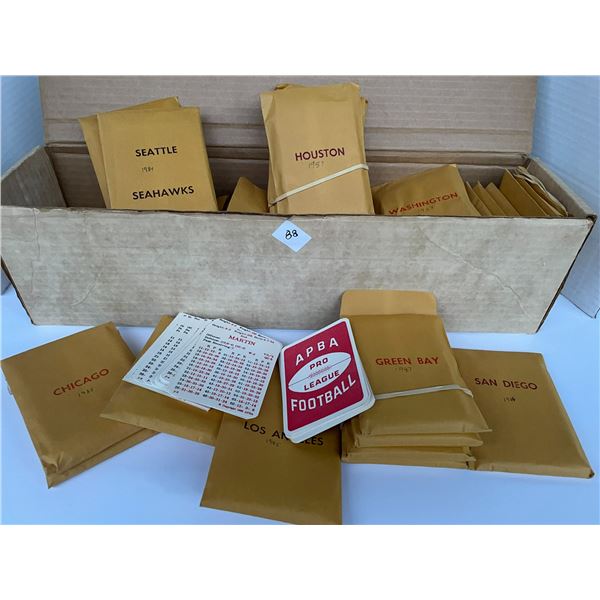 APBA football cards – 1985, 1986, 1987 teams